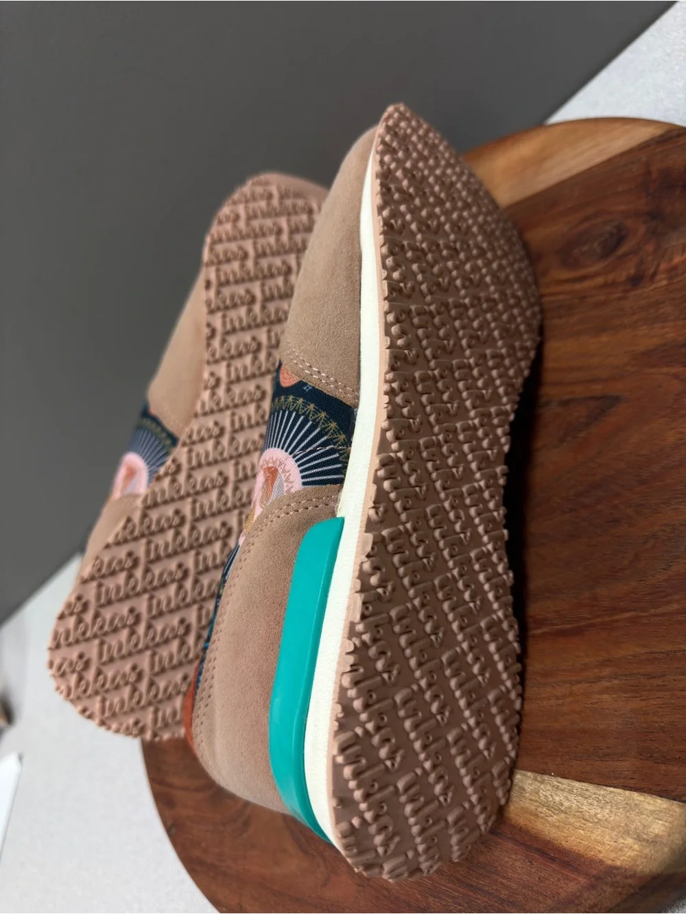 Inkkas Desert Landscape Sneakers | Southwestern Cactus Print Lace-Up Shoes sz 10 - Picture 9 of 13